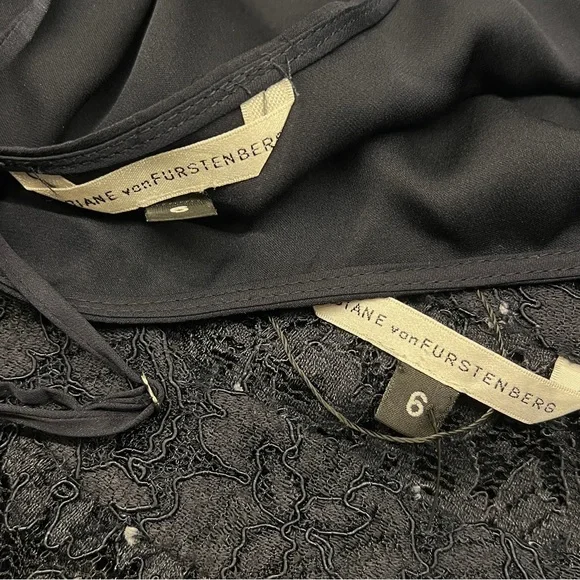 DIANE VON FURSTENBERG ZARITA NAVY LACE SHEATH MINI DRESS - Picture 4 of 4